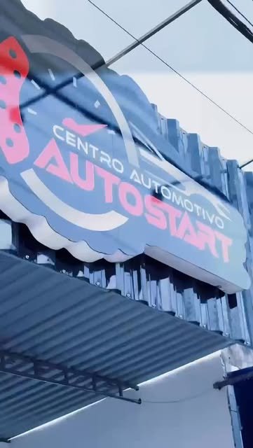 Fachada do Centro Automotivo AUTOSTART JP, com a placa da oficina